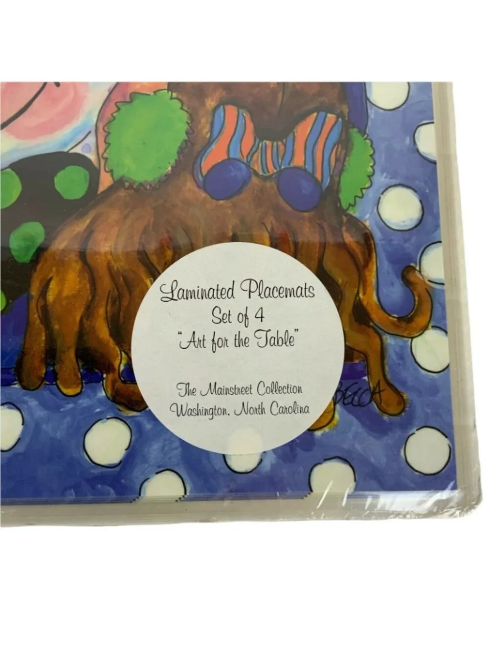 Laminated Paper Placemats Set Of 4 Snowman Child Art Mainstreet Collection